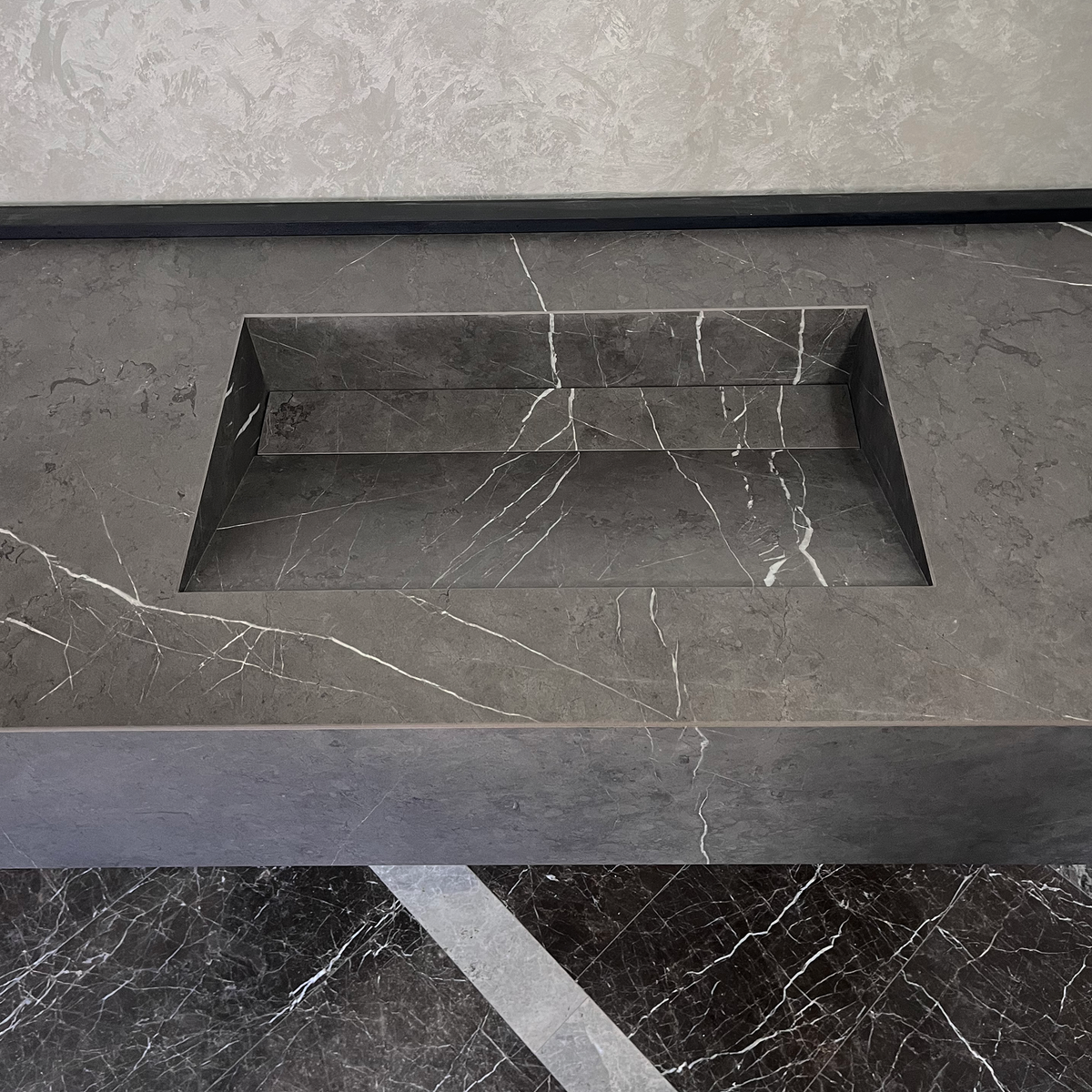 Engineered Stone Kitchen Sink Infinity Pietra Grey Handcrafted