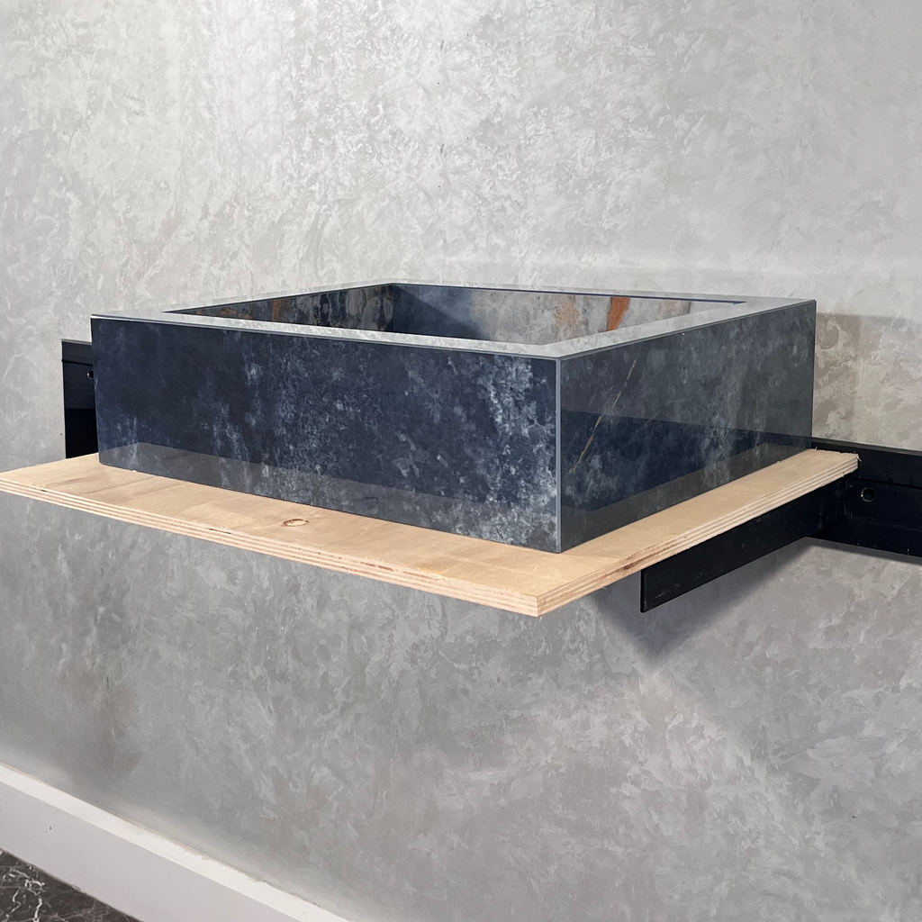 Engineered Stone Sink Handcrafted Ocean Blue for Modern Kitchens and Master Baths