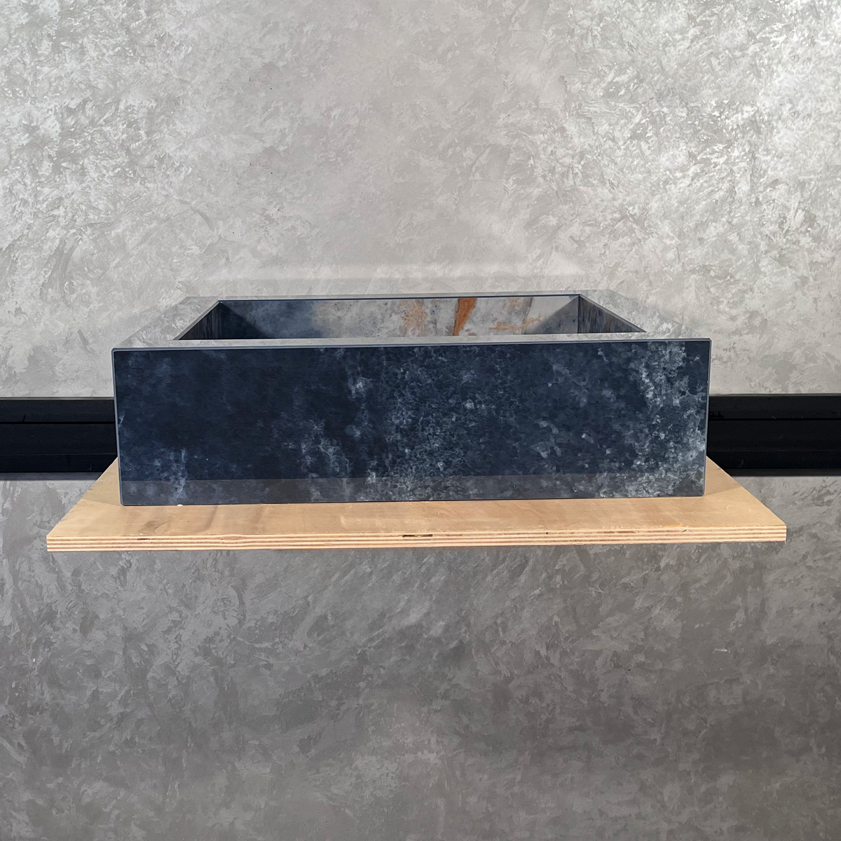 Engineered Stone Sink Handcrafted Ocean Blue for Modern Kitchens and Master Baths
