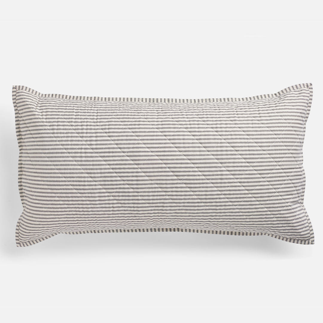 Ticking Stripe Quilted Pillow Sham - Last Chance + Final Sale!