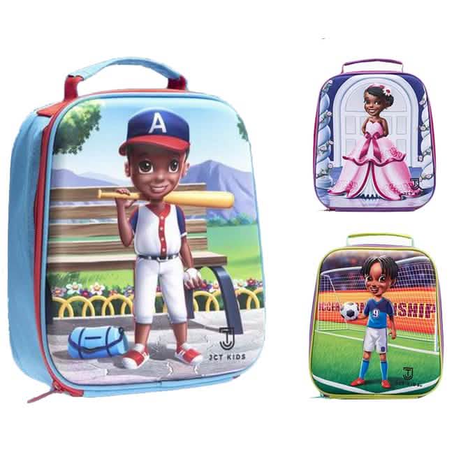 JCT Kids Tennis Insulated Lunch Bag — 10 × 8.5 × 3 Inches