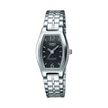 Casio WomenÕs Black Dial Stainless Steel Watch - LTP-1254D-1A