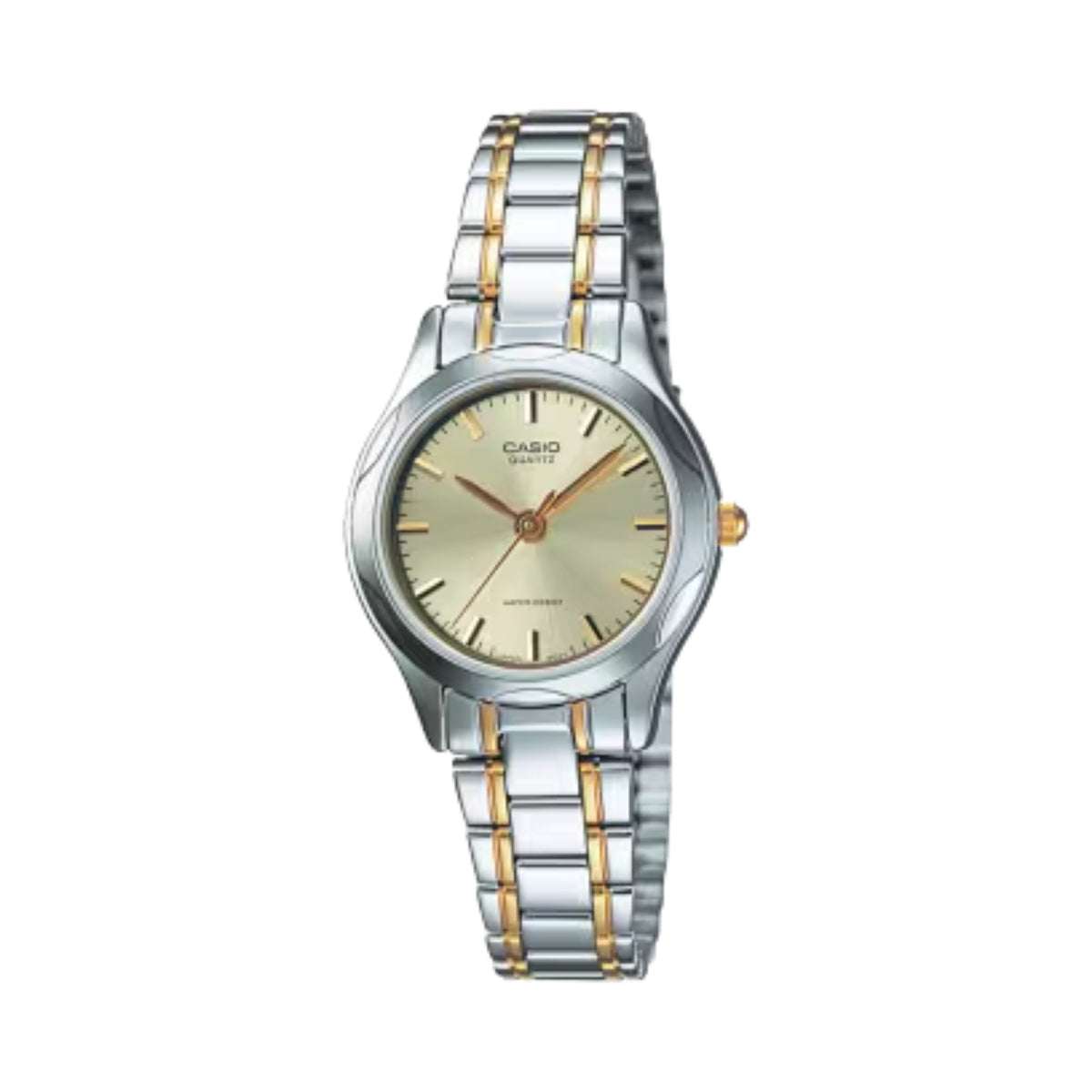Casio WomenÕs Two-Tone Stainless Steel Bracelet Analog Watch Champagne Dial - LTP-1275SG-9A