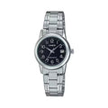 Casio WomenÕs Analog Watch Black Dial Steel Bracelet - LTP-V002D-1BUDF