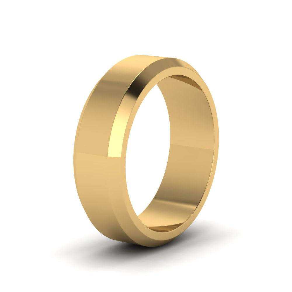 Matte Finish Beveled Anniversary Band For Men