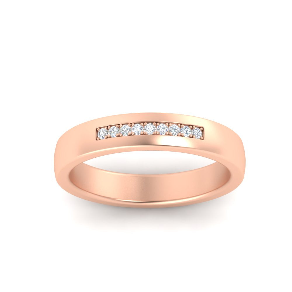 Mens 9 Stone Simple Diamond Band
