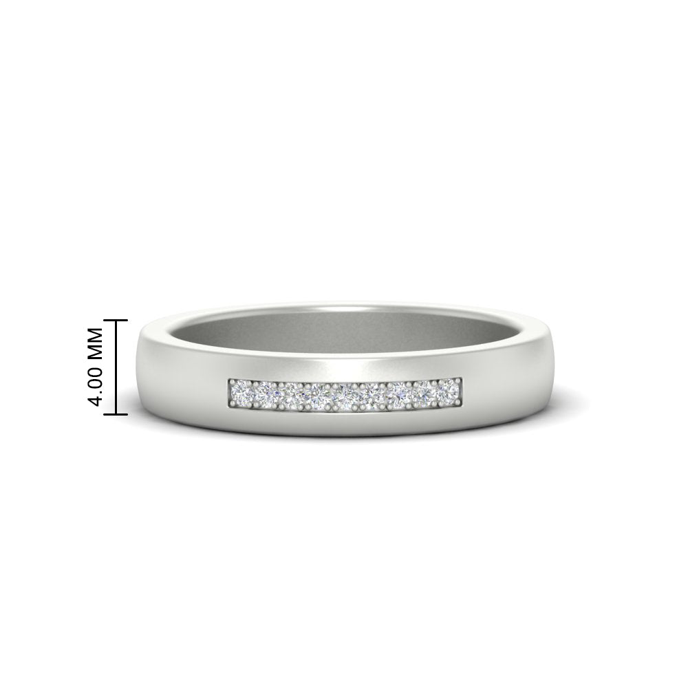 Mens 9 Stone Simple Diamond Band