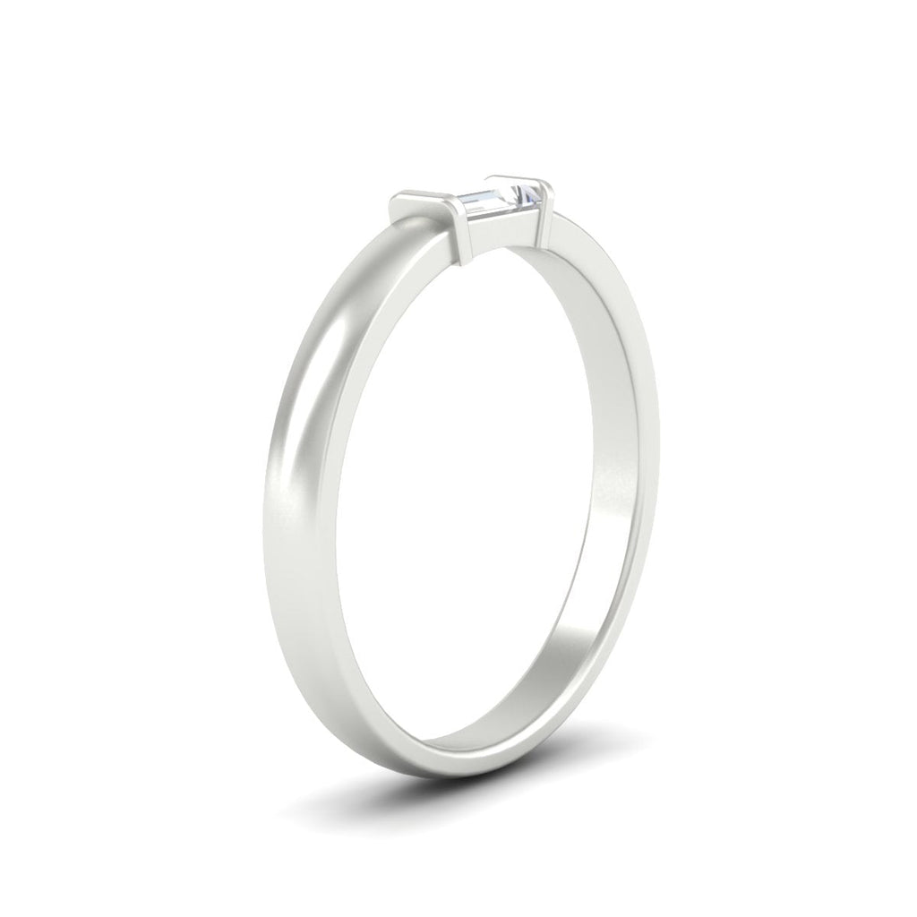 Mens Baguette Diamond Engagement Ring