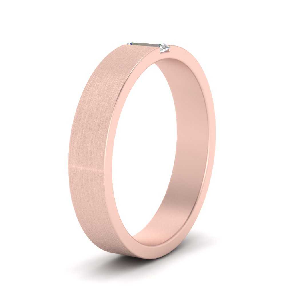 Mens Baguette Diamond Wedding Ring