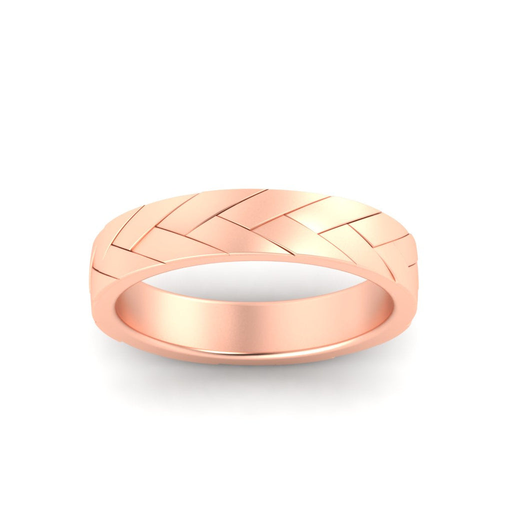 Mens Braided Design Promise Ring