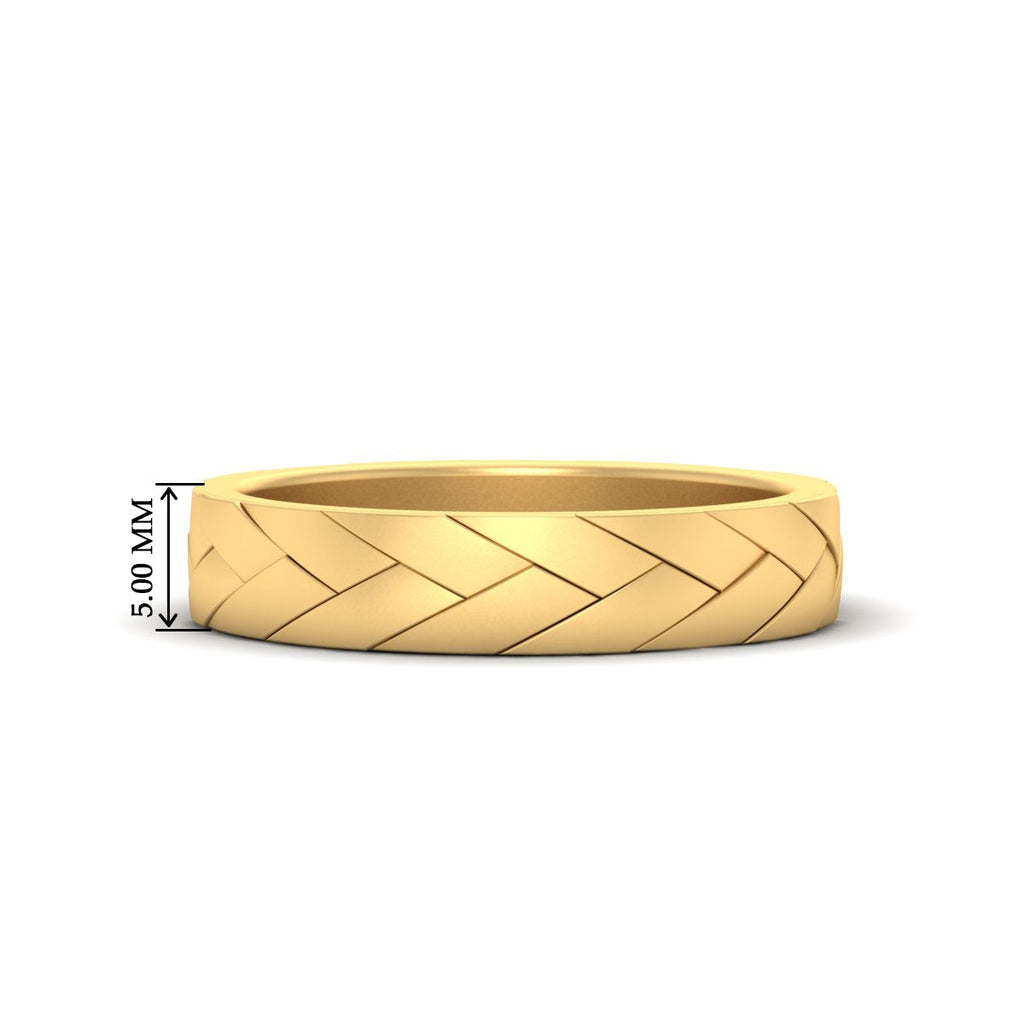 Mens Braided Design Promise Ring