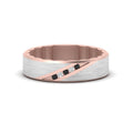 Brush Finish 2 Tone Promise Ring