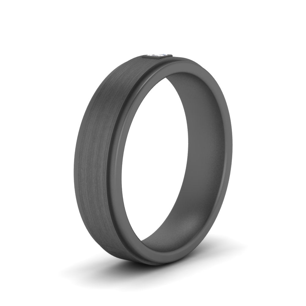 Mens Princess Cut 2 Tone Band