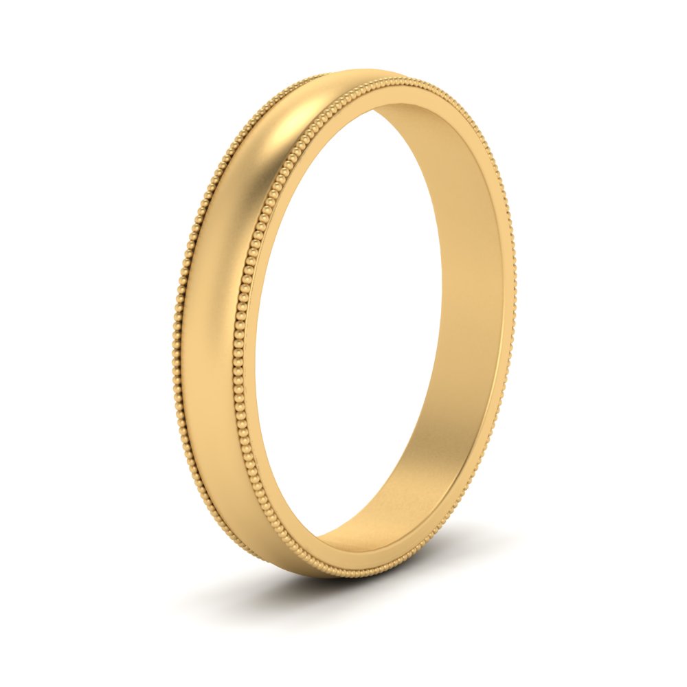 Milgrain Matte Finish Mens Band
