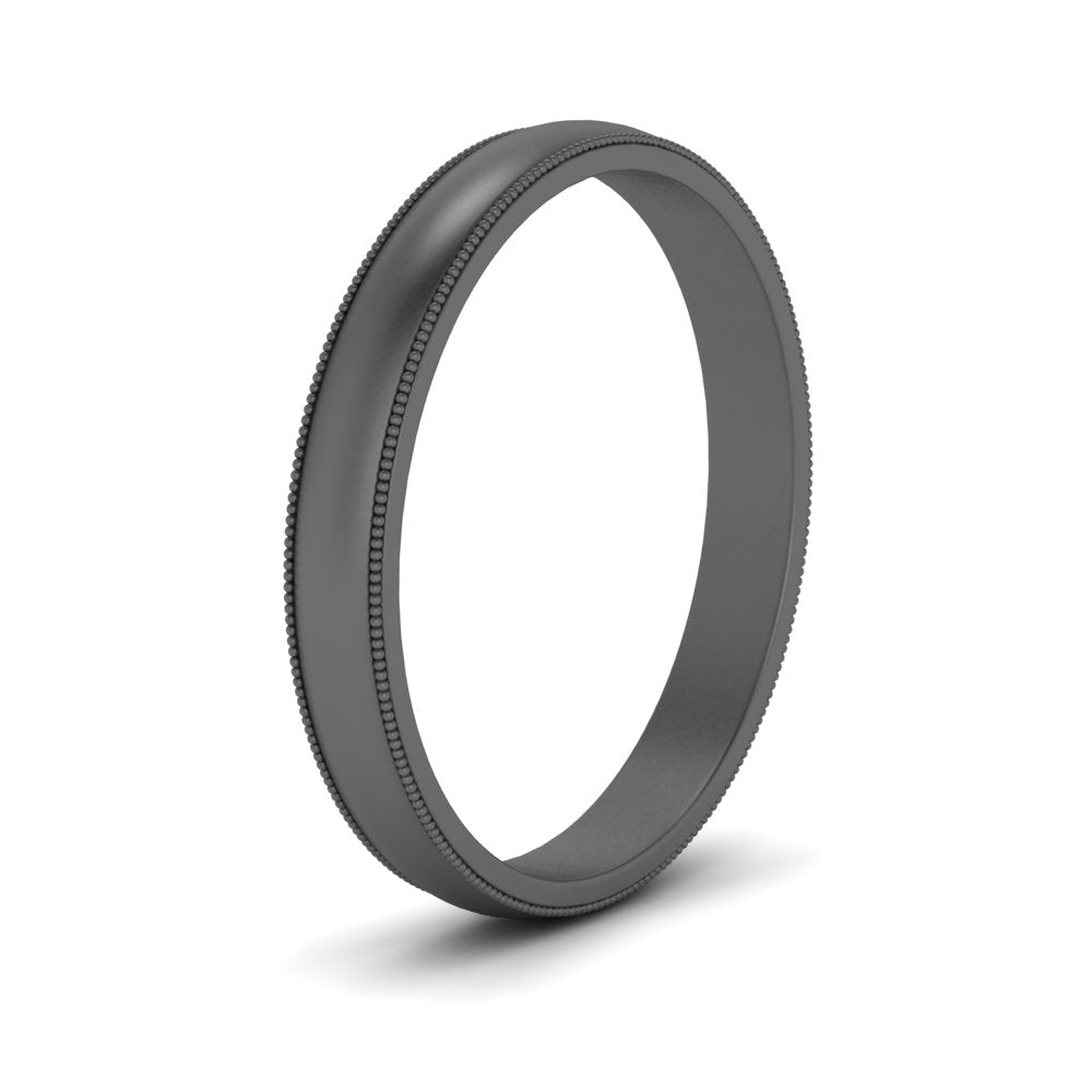 Milgrain Matte Finish Mens Band