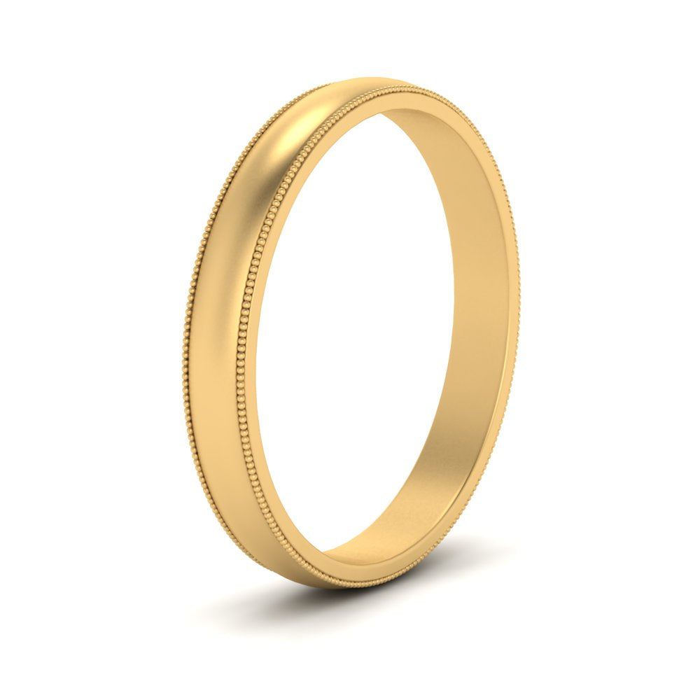 Milgrain Matte Finish Mens Band