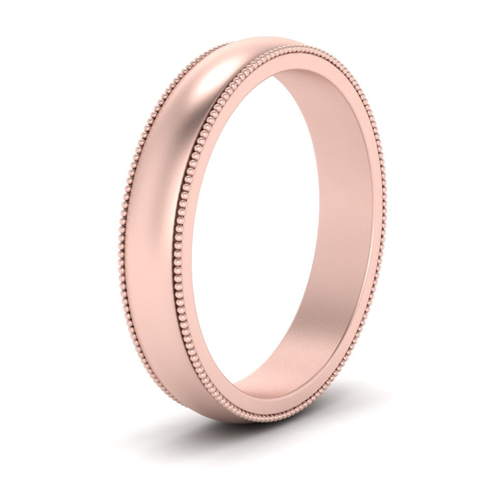 Milgrain Matte Finish Mens Band