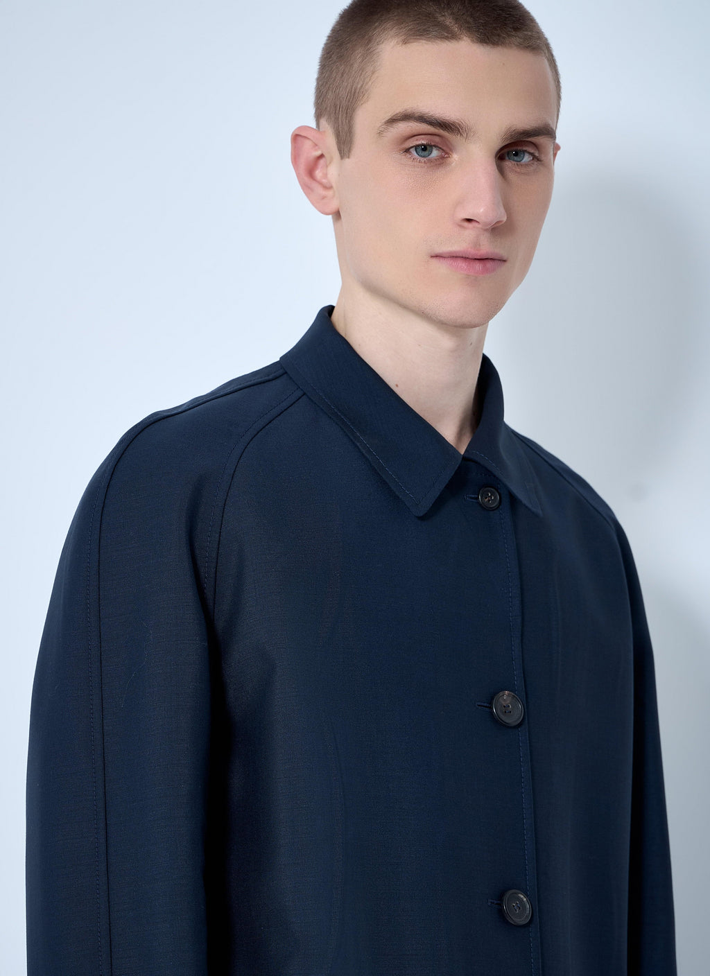 Miu Miu Men Single-Breasted Mohair Coat