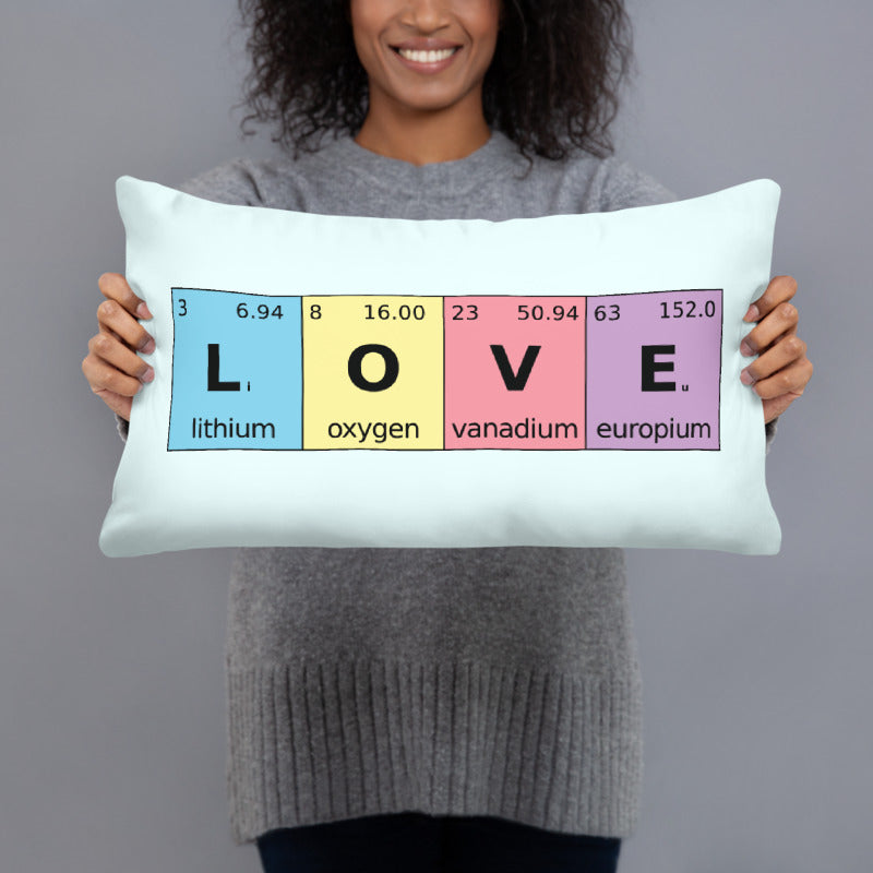 Periodic Table of Love - Throw Pillow