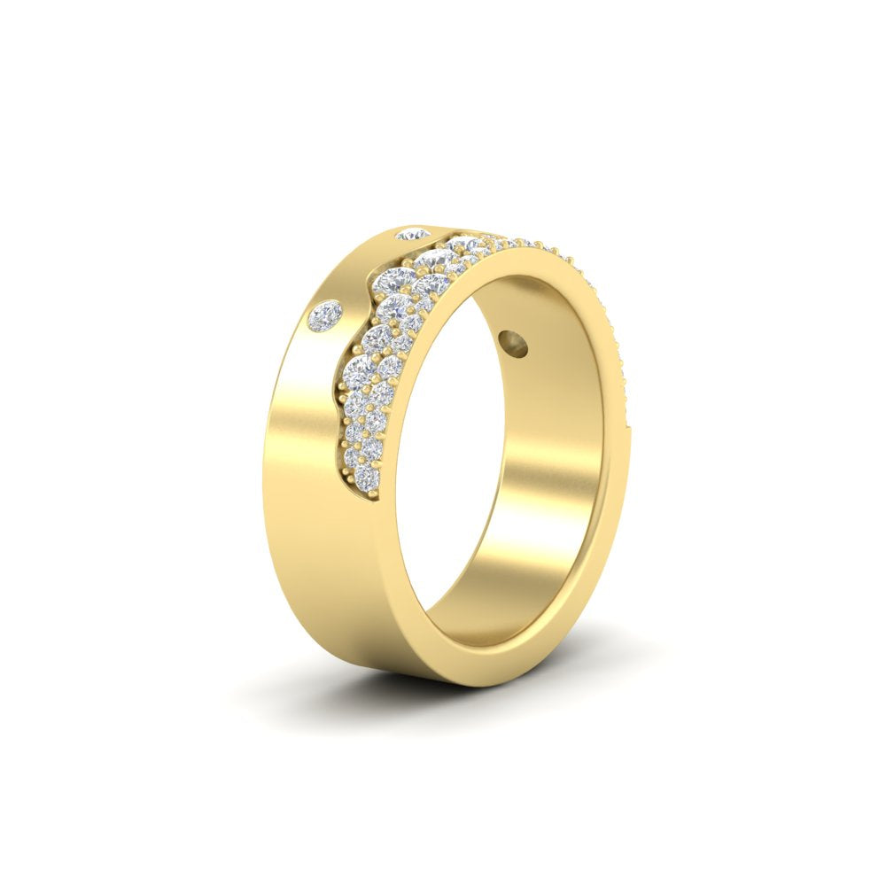 Mountain Stone Mens Wedding Ring