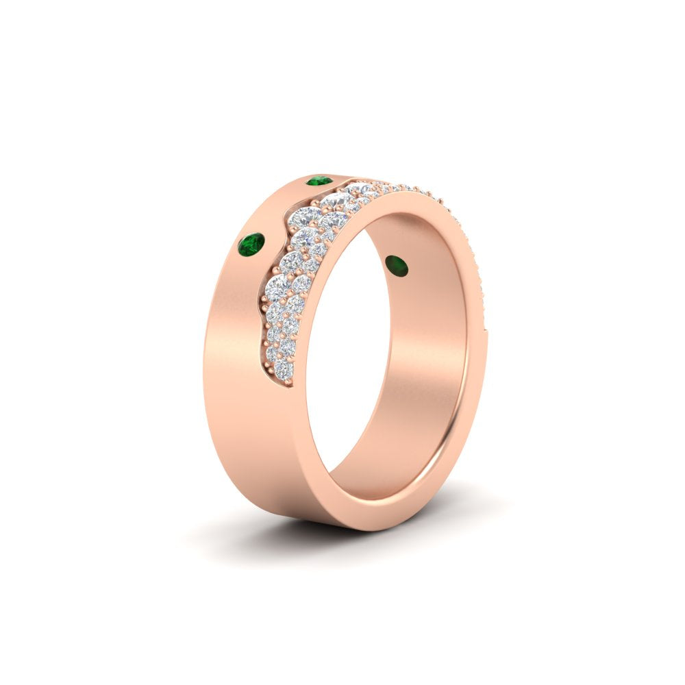 Mountain Stone Mens Wedding Ring
