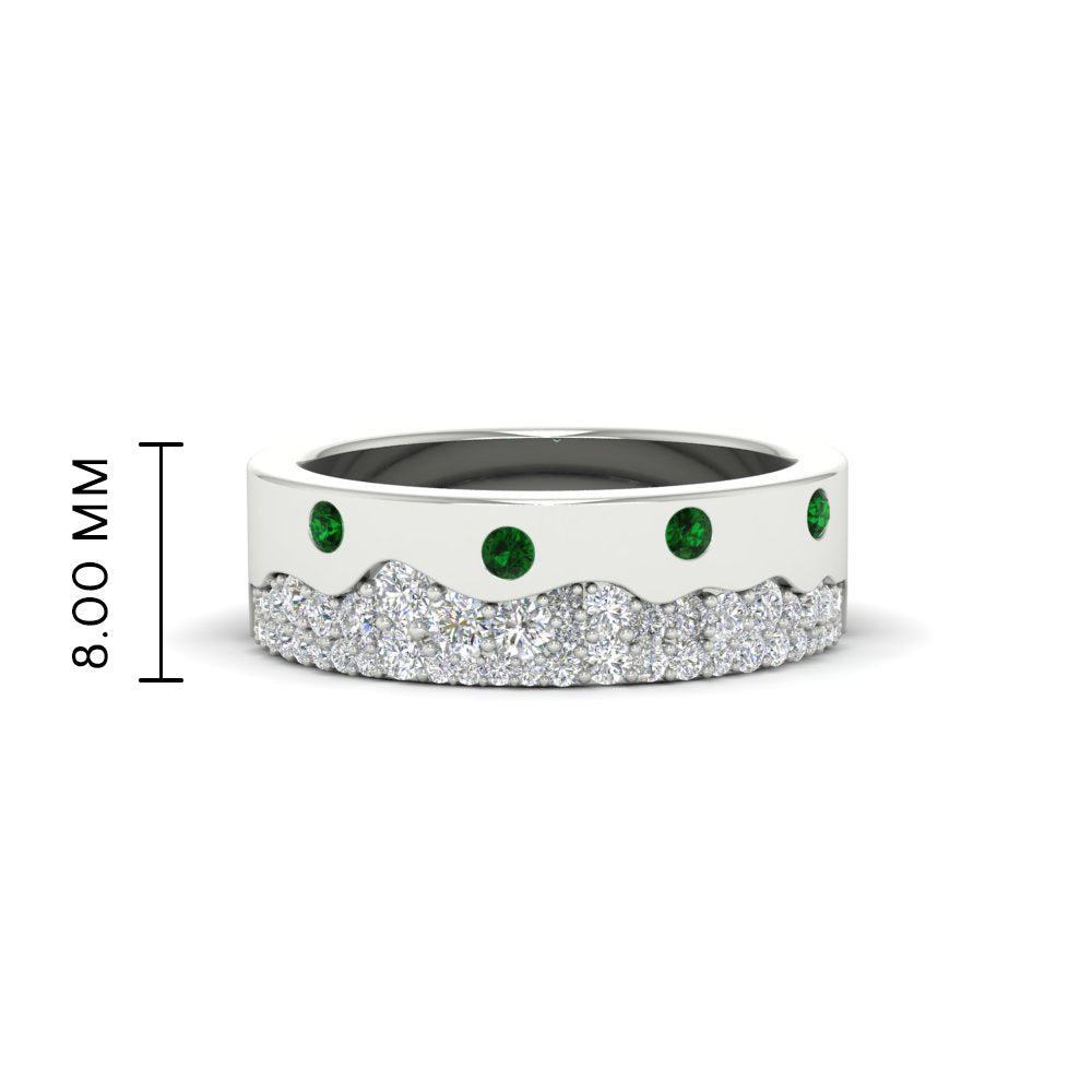Mountain Stone Mens Wedding Ring