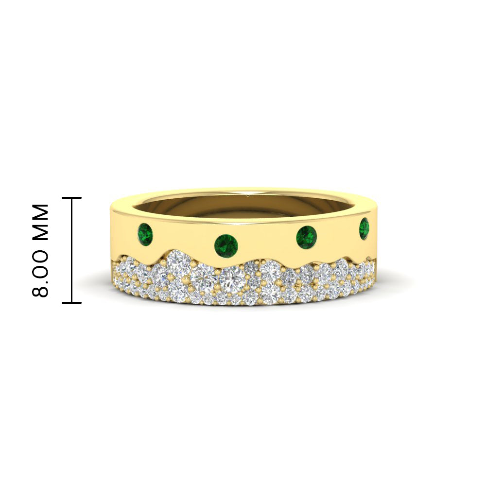 Mountain Stone Mens Wedding Ring
