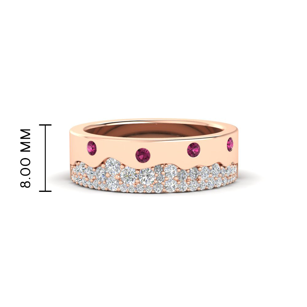 Mountain Stone Mens Wedding Ring