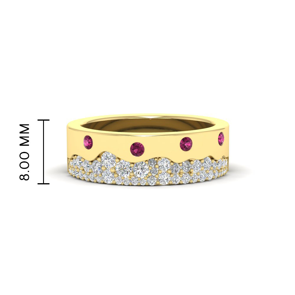 Mountain Stone Mens Wedding Ring