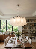 Murano Transparent Glass Petal Chandelier