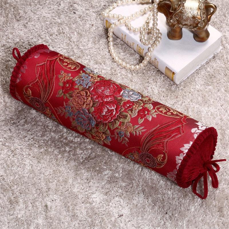 New Classical Luxury Cylindrical Cotton And Linen Pillow Roll Cushion Sofa Throw Polyester Cotton Linen Pillowcase Sofa Cushion Cover Backrest Home Chair Modern Colorful Design 15X50CM