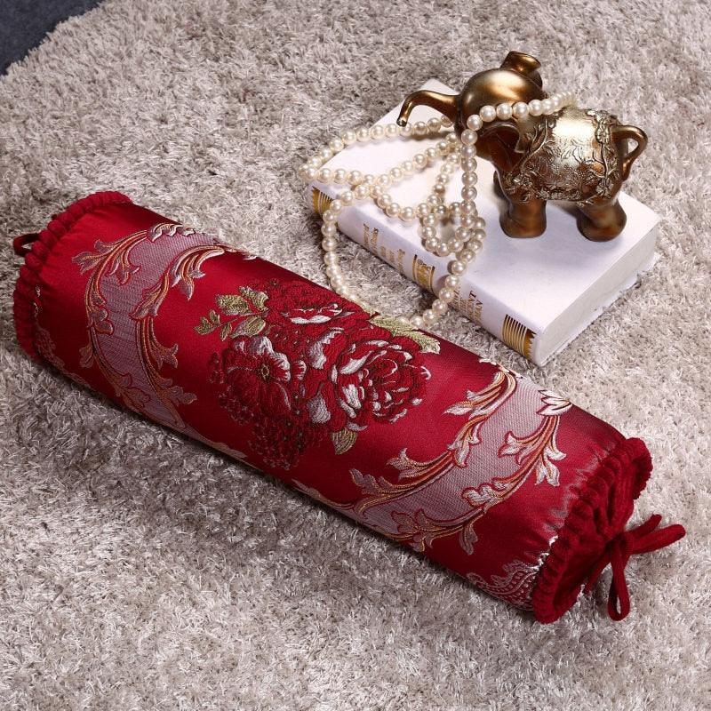 New Classical Luxury Cylindrical Cotton And Linen Pillow Roll Cushion Sofa Throw Polyester Cotton Linen Pillowcase Sofa Cushion Cover Backrest Home Chair Modern Colorful Design 15X50CM