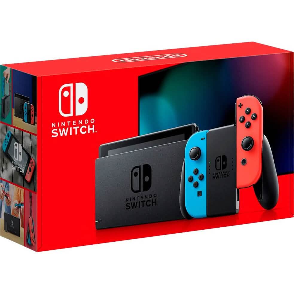 Nintendo Switch 32GB Console with Neon Blue/Red Joy-Con — Complete Bundle