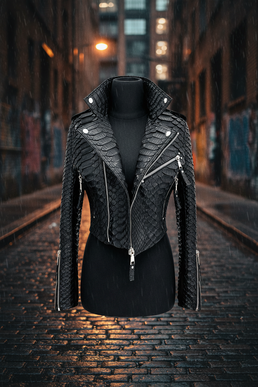 Python Jacket Handmade With Silk Liner
