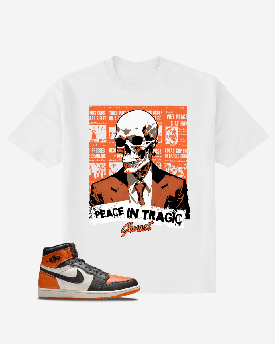 G West Skull Streetwear Graphic Oversized T-Shirt Mens