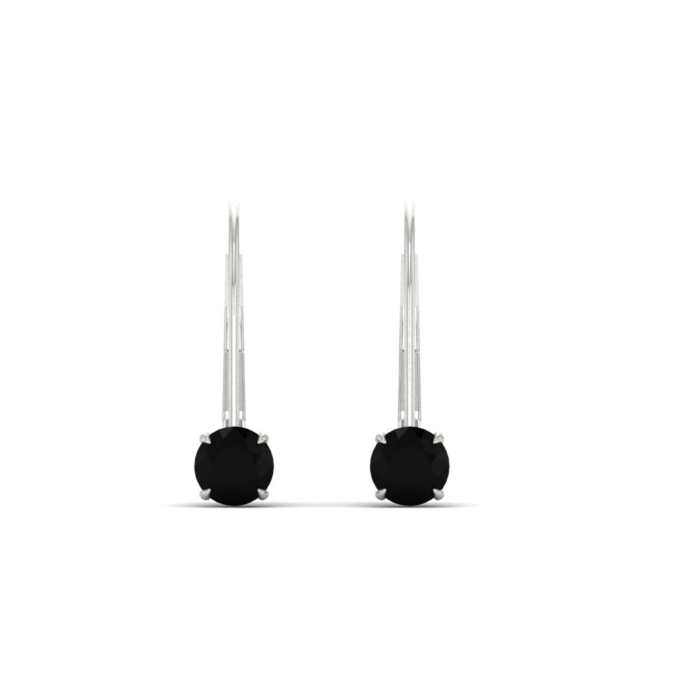 Small Round Diamond Studs Lever Back Earring