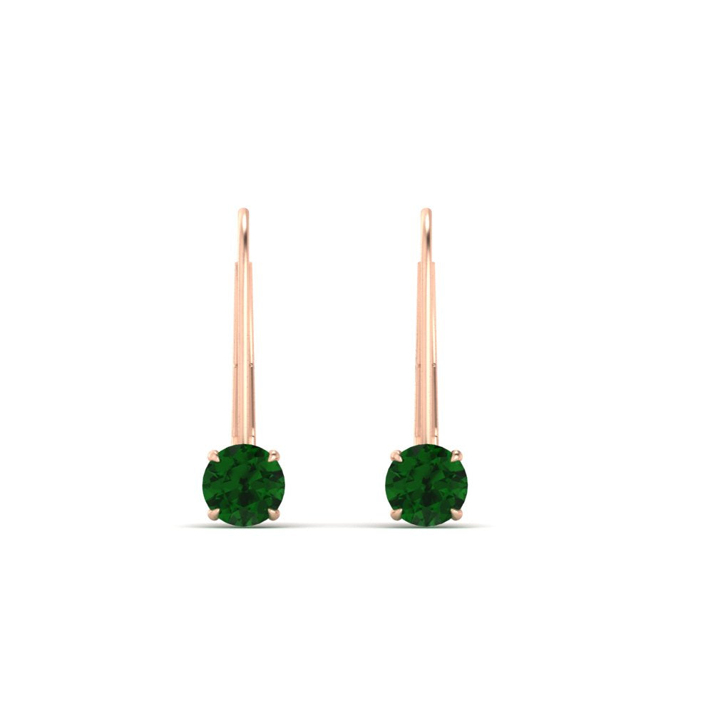Small Round Diamond Studs Lever Back Earring