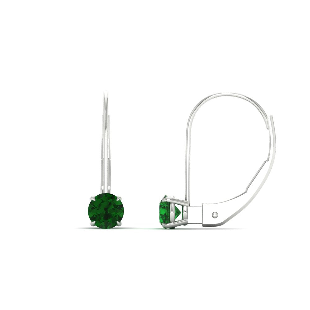 Small Round Diamond Studs Lever Back Earring
