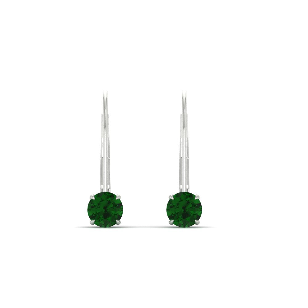 Small Round Diamond Studs Lever Back Earring