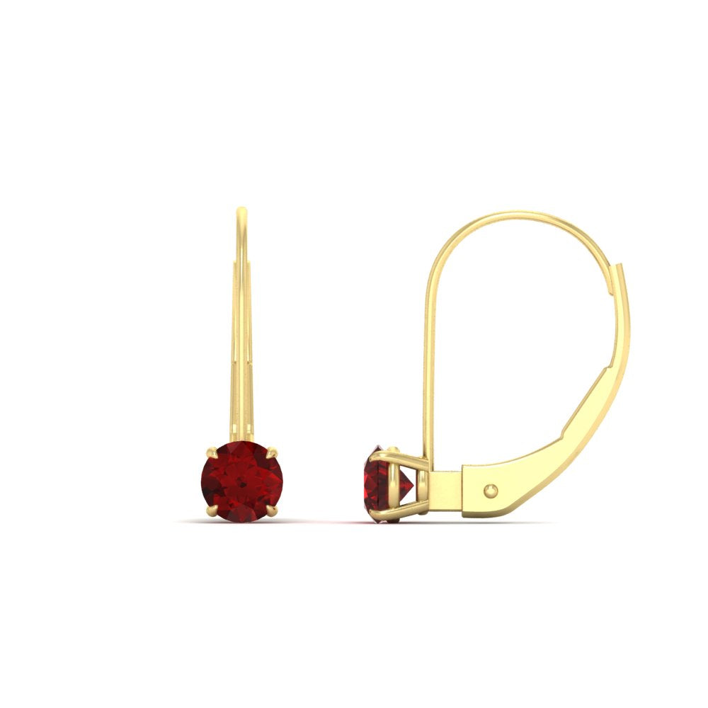 Small Round Diamond Studs Lever Back Earring