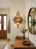 Smoked Glass Polyhedral Diamond Wall Sconce