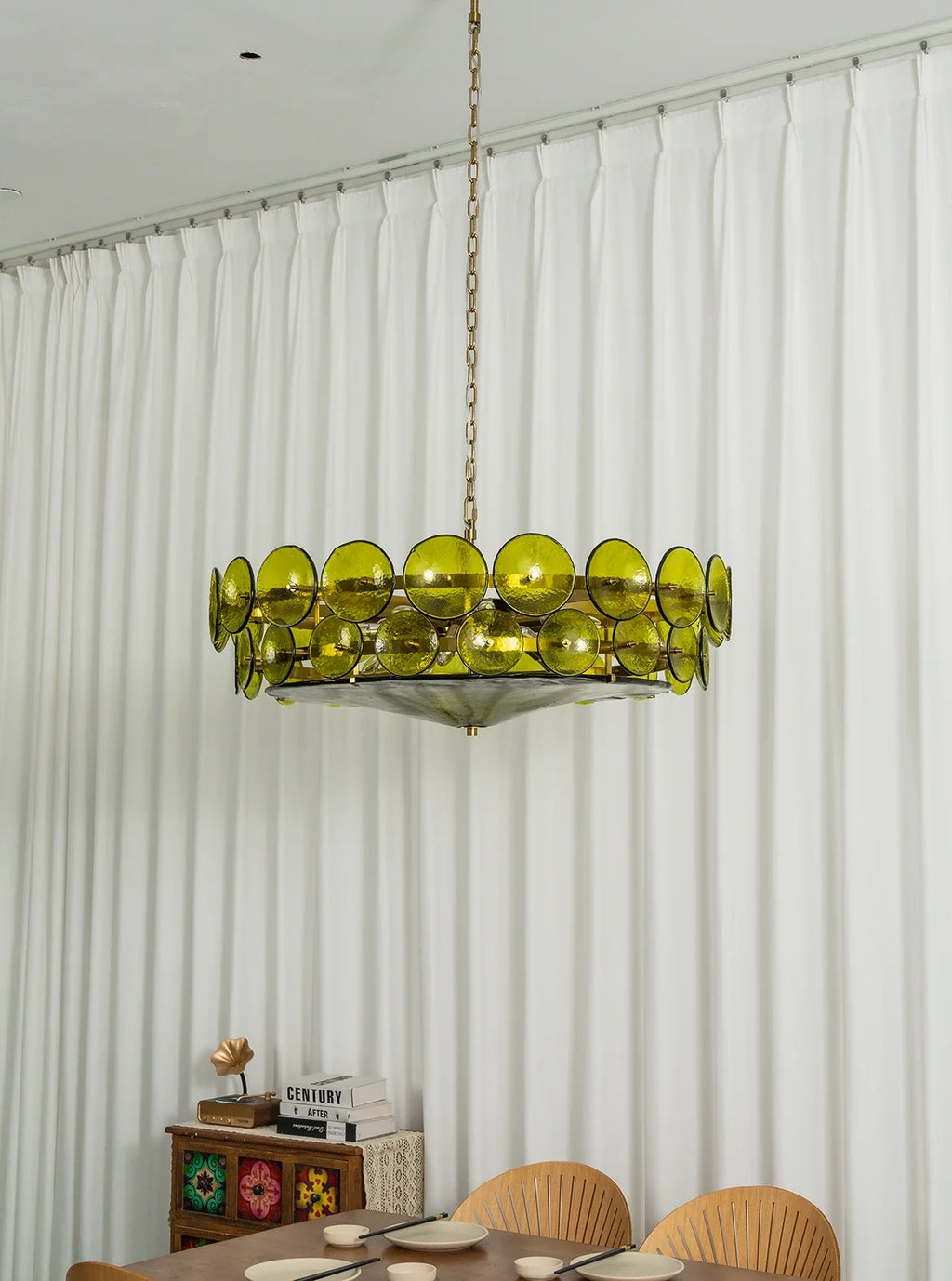 Solaris Disc Murano Glass Chandelier