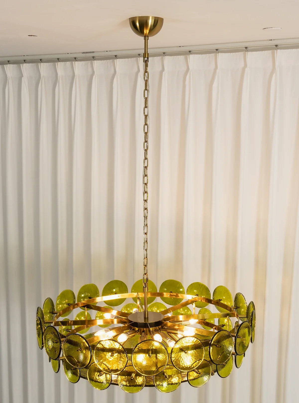 Solaris Disc Murano Glass Chandelier