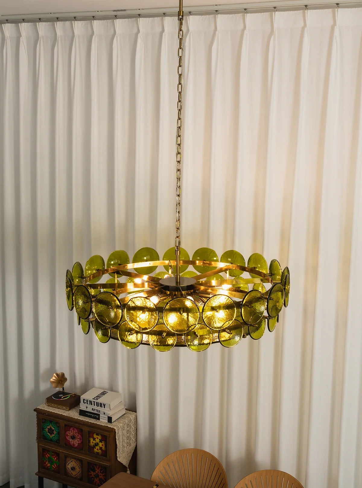Solaris Disc Murano Glass Chandelier