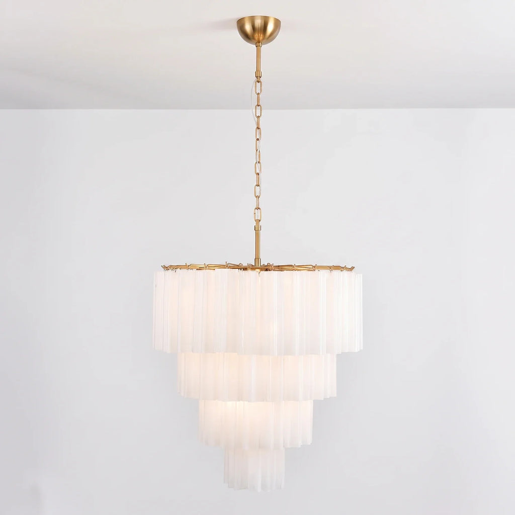 Solene Four-Tier Glass Tube Chandelier
