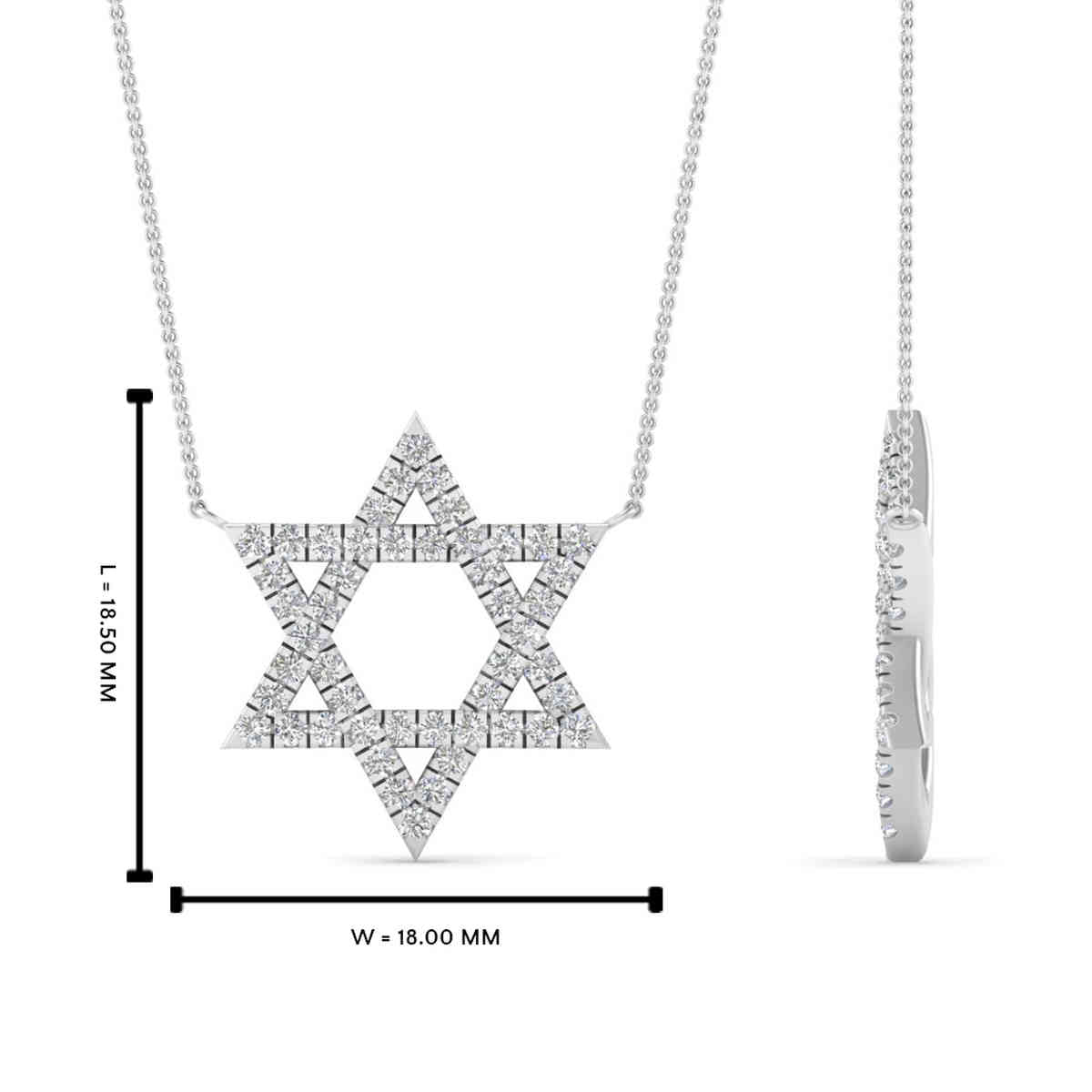 Star Of David Delicate Diamond Pendant
