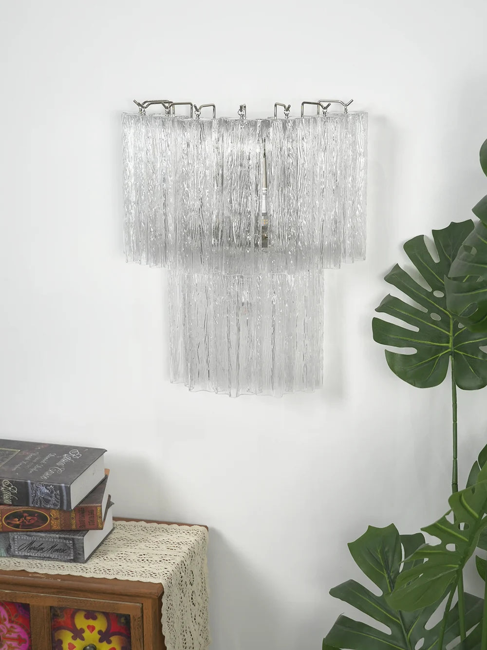 Star Shaped Transparent Glass Wall Lamp