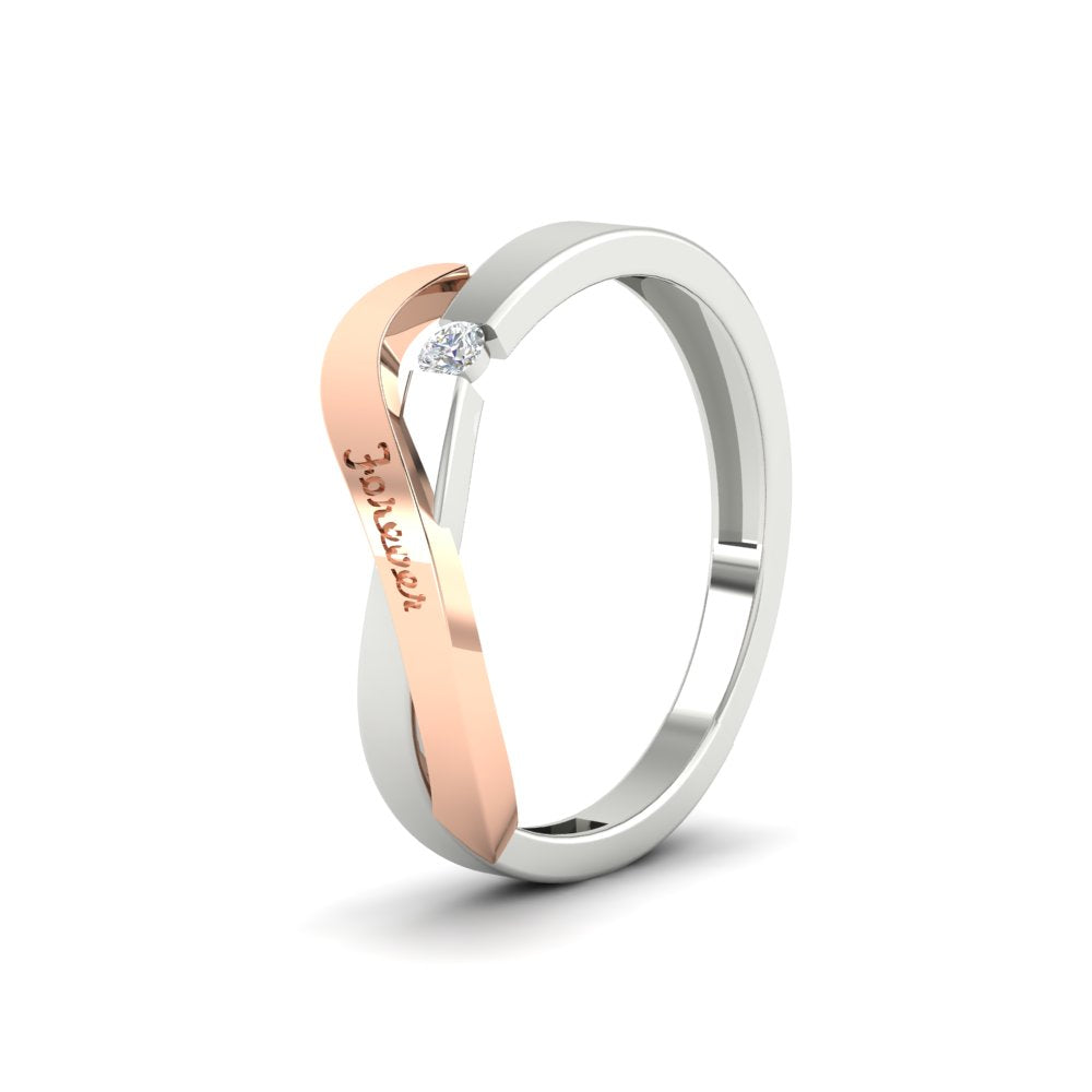 Swirl Love Mens Wedding Ring