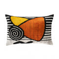 Symphony Silk Velvet Ikat Throw Pillow Cover, 16 x 24
