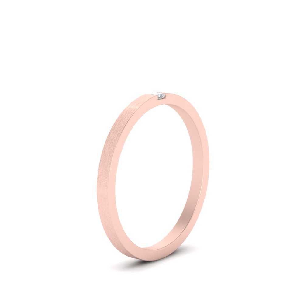 Thin Princess Cut Mens Band Ring